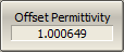 Offset Permittivity 1.00649