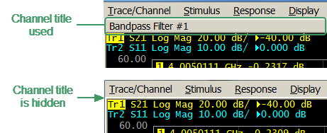 Channel title bar