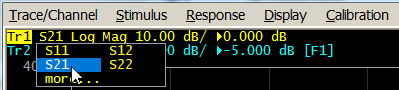 Measured data setting